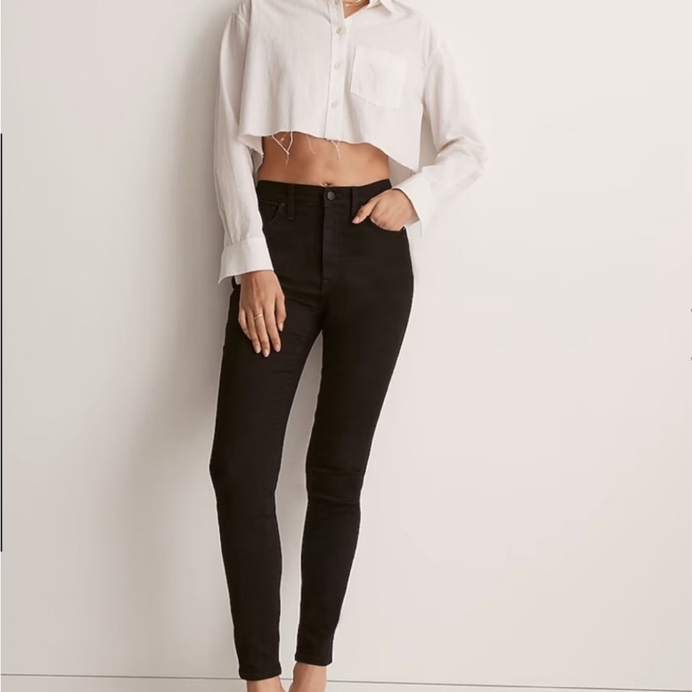 Madewell 9” high rise black jeans size 29